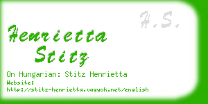 henrietta stitz business card